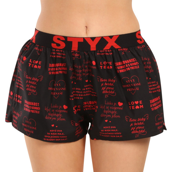 Boxer da donna Styx arte sport gomma San Valentino testo (T1757)