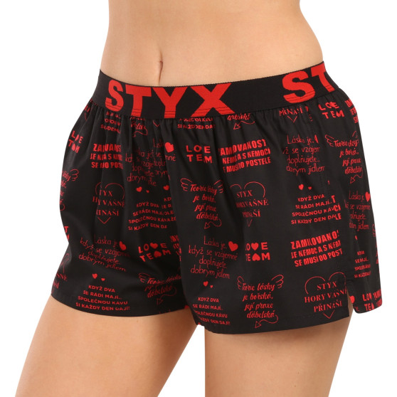 Boxer da donna Styx arte sport gomma San Valentino testo (T1757)