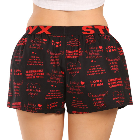 Boxer da donna Styx arte sport gomma San Valentino testo (T1757)