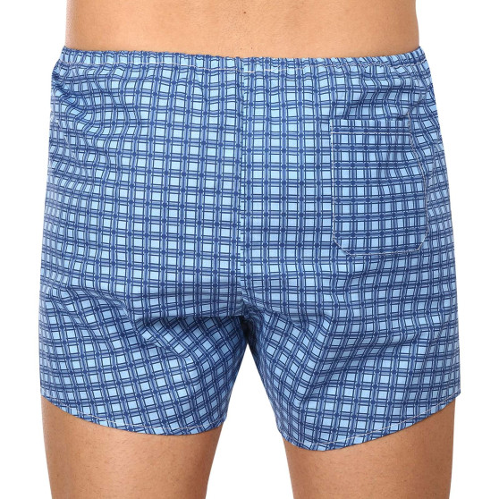 Boxer classici da uomo Foltýn a quadri blu (K54)