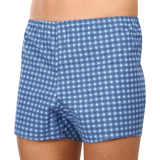 Boxer classici da uomo Foltýn a quadri blu (K54)