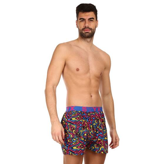 3PACK Boxer da uomo Styx art sport gomma multicolore (3B13001)