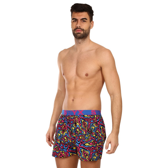 3PACK Boxer da uomo Styx art sport gomma multicolore (3B13001)