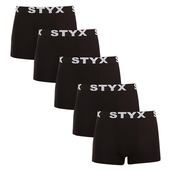 5PACK boxer uomo Styx sport elastico oversize nero (5R960)