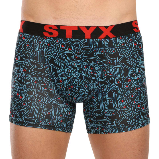 Boxer da uomo Styx lungo arte sport gomma scarabocchio (U1256/2)