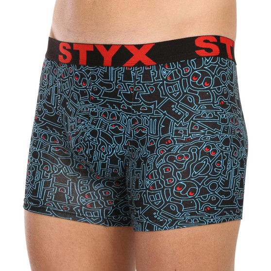 Boxer da uomo Styx lungo arte sport gomma scarabocchio (U1256/2)