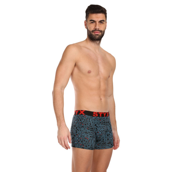 Boxer da uomo Styx lungo arte sport gomma scarabocchio (U1256/2)