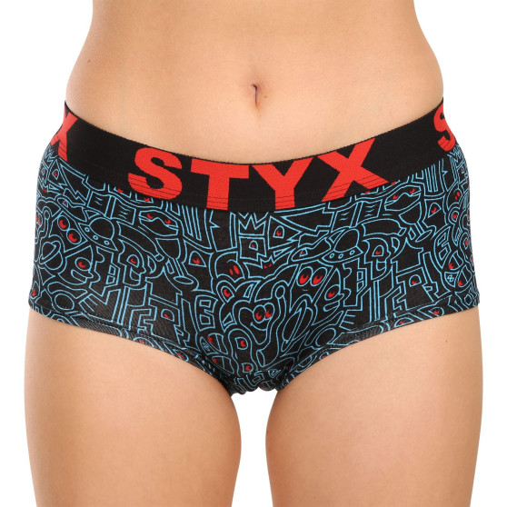 6PACK mutandine donna Styx art con gamba multicolore (6IN12697124)