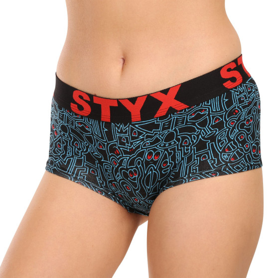 3PACK mutandine donna Styx art con gamba multicolore (3IN12672)