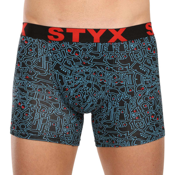 3PACK boxer uomo Styx lungo arte sport elastico multicolore (3U12672/2)