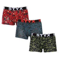 3PACK boxer uomo Styx art sport gomma multicolore (3G12612)