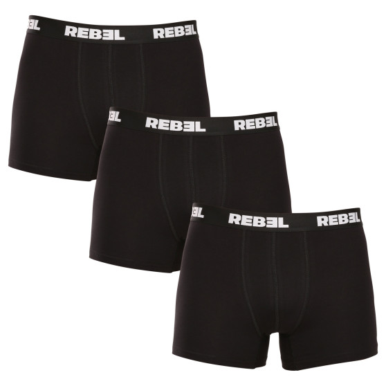 3PACK boxer uomo Nedeto Rebel nero (3NBR001)