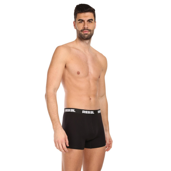 3PACK boxer uomo Nedeto Rebel nero (3NBR001)