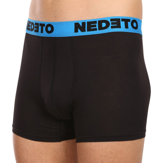 3PACK boxer da uomo Nedeto nero (3NB002)