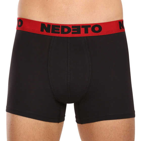 3PACK boxer da uomo Nedeto nero (3NB002)