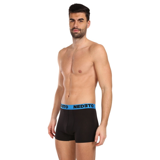 3PACK boxer da uomo Nedeto nero (3NB002)