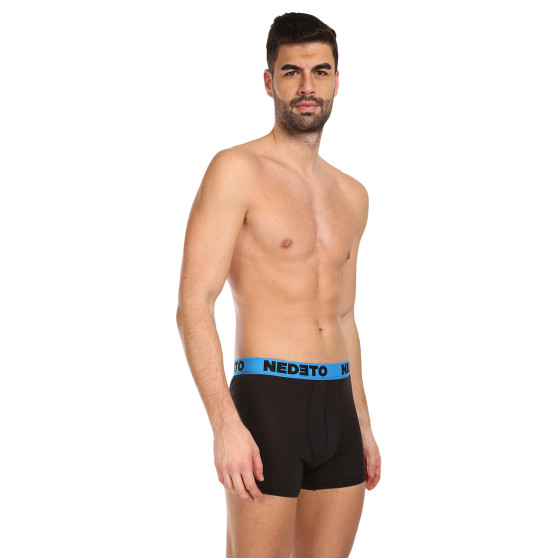 3PACK boxer da uomo Nedeto nero (3NB002)