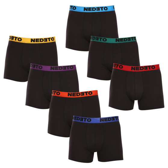 7PACK boxer da uomo Nedeto nero (7NB002b)