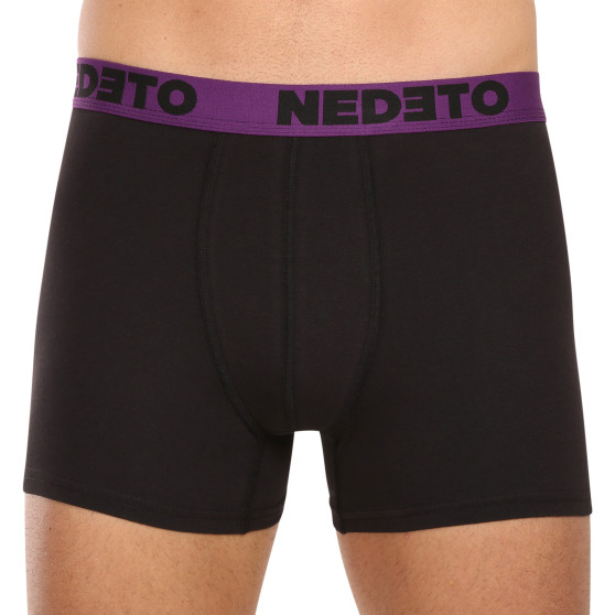 7PACK boxer da uomo Nedeto nero (7NB002b)