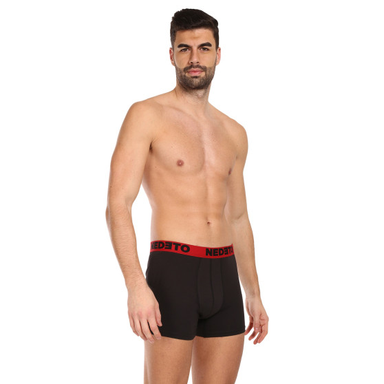 7PACK boxer da uomo Nedeto nero (7NB002b)