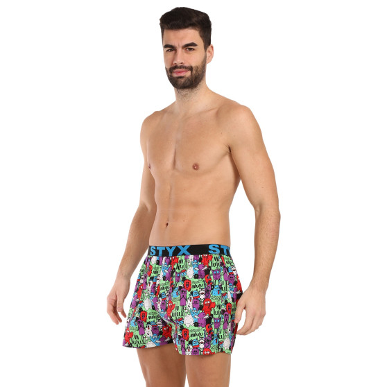 3PACK Boxer da uomo Styx art sport gomma multicolore (3B15245)