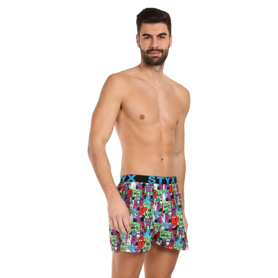 3PACK Boxer da uomo Styx art sport gomma multicolore (3B15245)