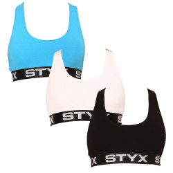 3PACK reggiseno donna Styx sport multicolore (3IP09019)