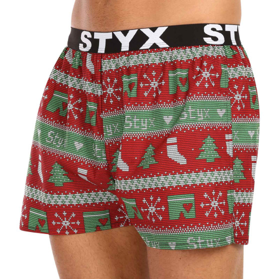 3PACK Boxer da uomo Styx art sport gomma multicolore (3B16826)