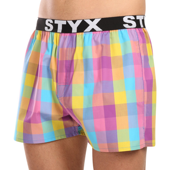 Boxer da uomo Styx sport elastico multicolore (B1028)