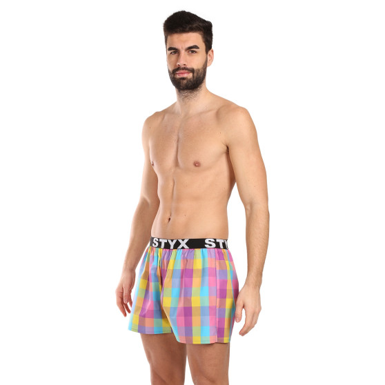 Boxer da uomo Styx sport elastico multicolore (B1028)