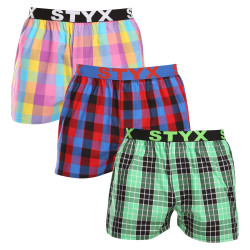 3PACK Boxer da uomo Styx sport elastico multicolore (3B102729)