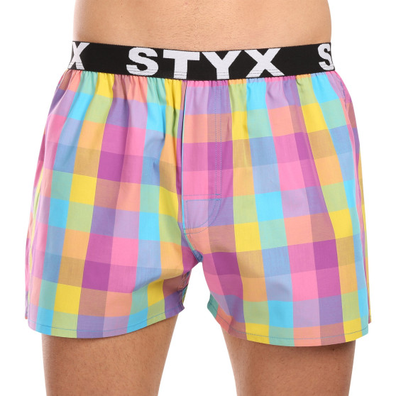 3PACK Boxer da uomo Styx sport elastico multicolore (3B102729)