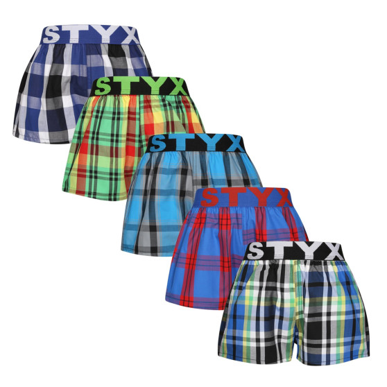 5PACK Boxer da bambino Styx sport elastico multicolore (5BJ1167890)