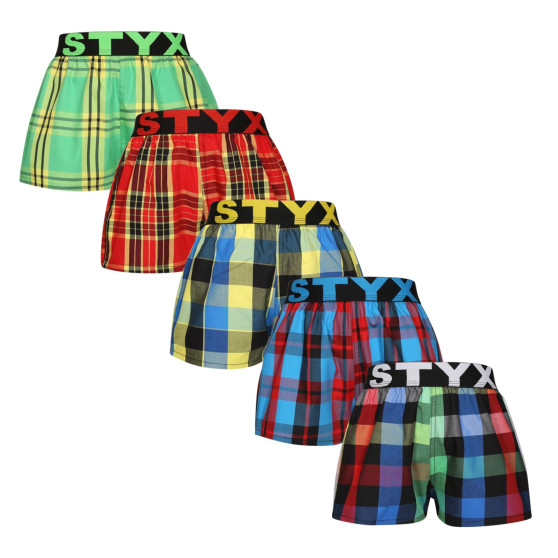 5PACK Boxer da bambino Styx sport elastico multicolore (5BJ1112345)