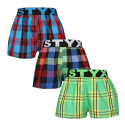 3PACK Boxer da bambino Styx sport elastico multicolore (3BJ11123)