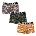 3PACK boxer uomo Styx art sport gomma multicolore (3G13724)