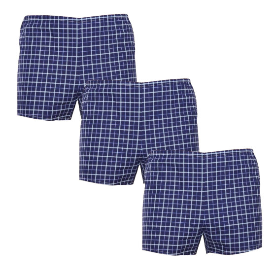 3PACK Boxer classici da uomo Foltýn blu (3xK55)