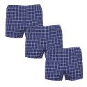 3PACK Boxer classici da uomo Foltýn blu (3xK55)