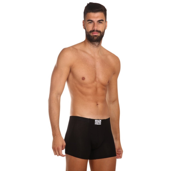 3PACK boxer uomo Styx lungo classico elastico nero (F9606060)