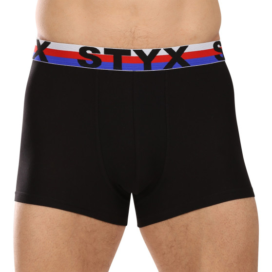 3PACK boxer uomo Styx sport elastico nero tricolore (3G1960)