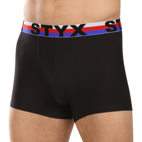 3PACK boxer uomo Styx sport elastico nero tricolore (3G1960)