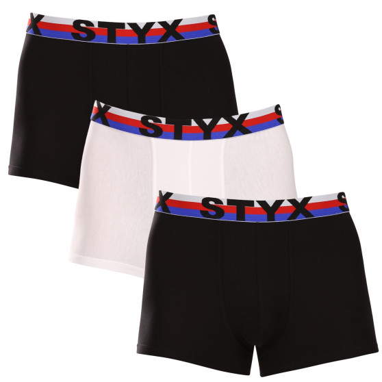 3PACK boxer uomo Styx sport elastico multicolore tricolore (3G19001)