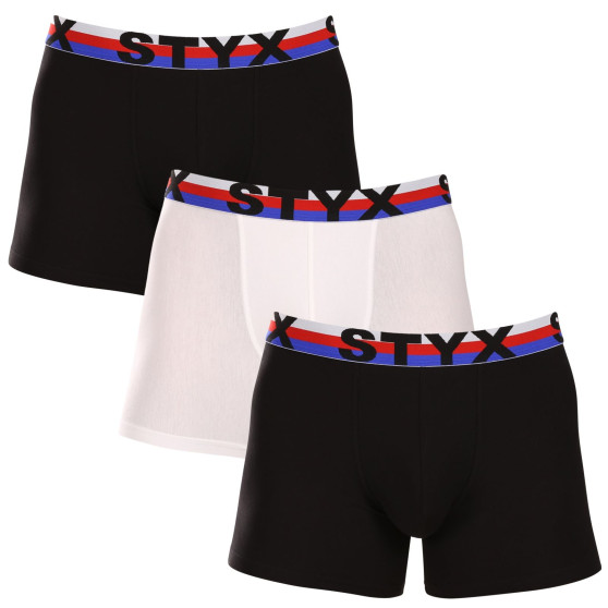 3PACK boxer uomo Styx lungo sport elastico multicolore tricolore (3U19001)