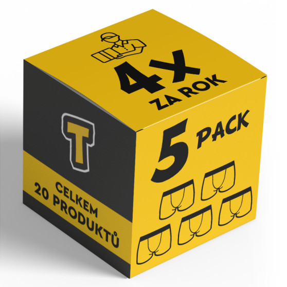 4x 5PACK boxer da uomo  gomma sportiva - abbonamento trimestrale annuale Nedeto