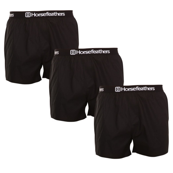 3PACK Boxer da uomo Horsefeathers Frazier nero (AM096A)