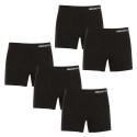 5PACK boxer uomo Nedeto senza cuciture in bambù nero (5NDTB001S)