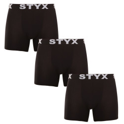 3PACK boxer uomo Styx lungo sport elastico nero (3U960)