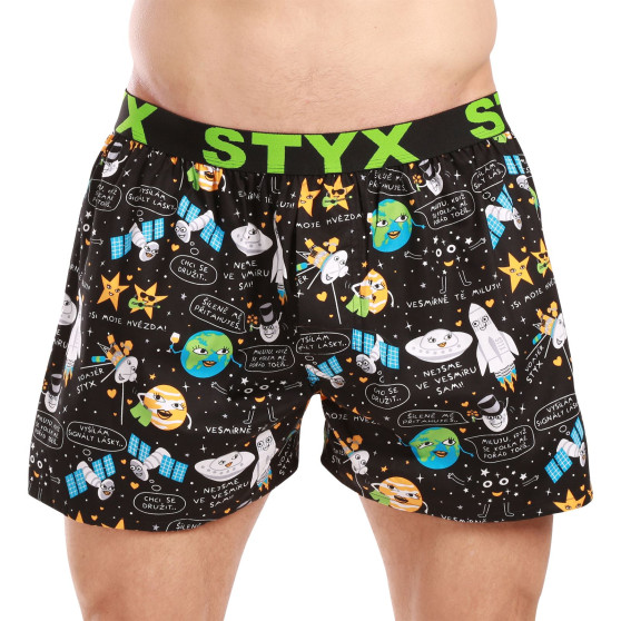 3PACK Boxer da uomo Styx art sport gomma multicolore (3B14789)