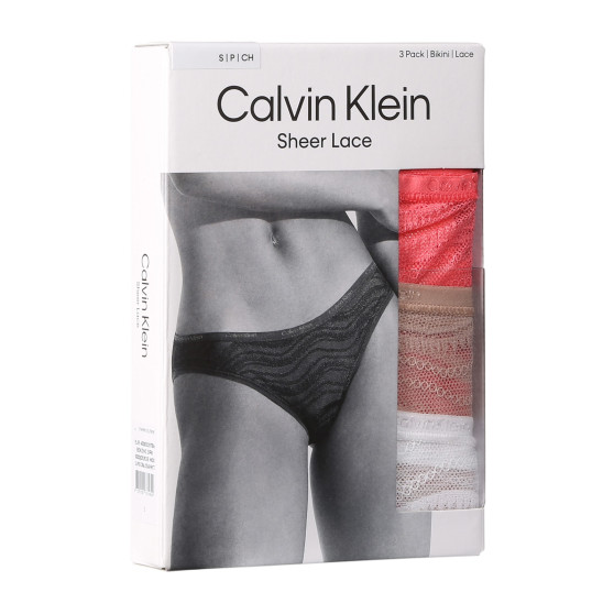 3PACK mutandine donna Calvin Klein multicolore (QD5203E-NOX)