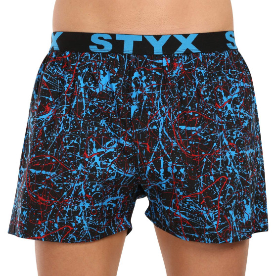 3PACK Styx Boxer da uomo art sports gomma multicolore (3B16347)